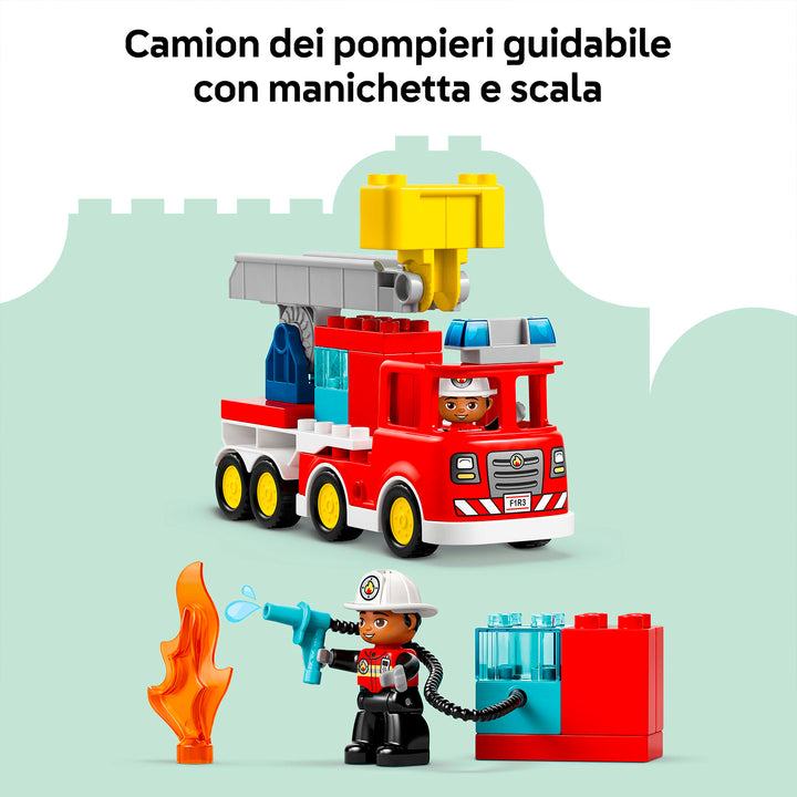 LEGO 10473 AUTOPOMPA CON MANICHETTA E POMPIERE