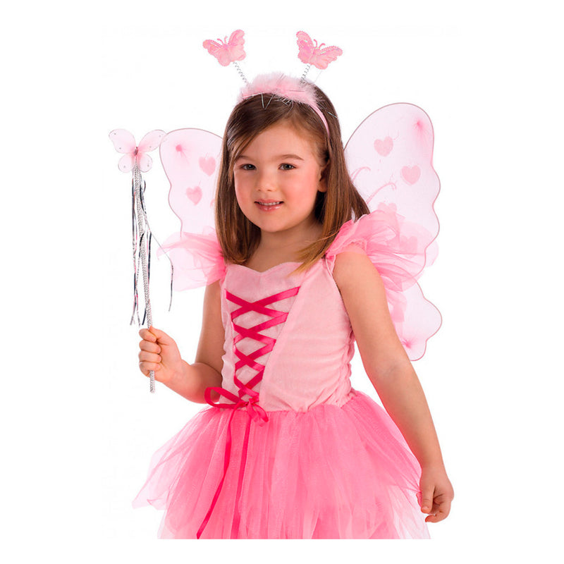 SET FARFALLA ROSA BIMBA