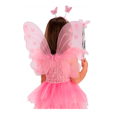 SET FARFALLA ROSA BIMBA