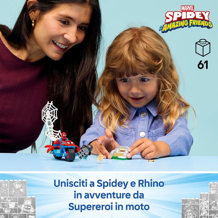 LEGO 11206 SPIDEY SULLA MOTO CONTRO RHINO