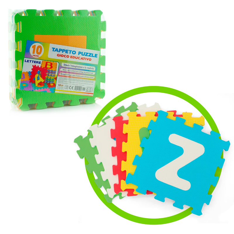 TAPPETO PUZZLE LETTERE 10PZ 10MM 30X30CM