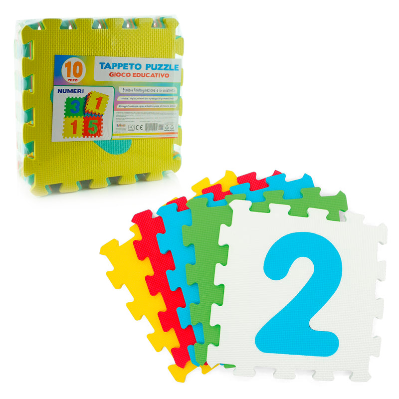 TAPPETO PUZZLE NUMERI 10PZ 10MM 30X30CM