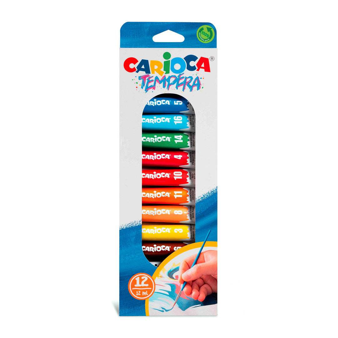 SCATOLA TEMPERA 12 TUBETTI 12 ML ASSORTITI