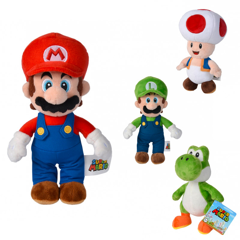 PELUCHE SUPER MARIO 4 ASSORTIMENTI 20-25CM