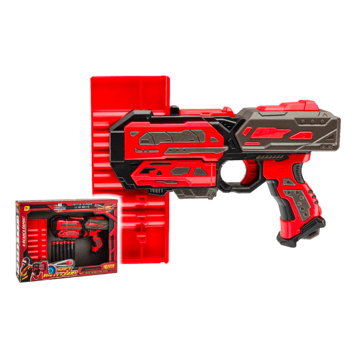 PISTOLA SOFT BULLET GUN CON TAMBURO