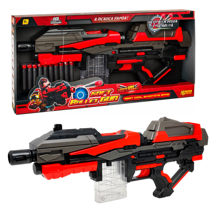 FUCILE SOFT BULLET GUN CON CARICATORE AUTOMATICO