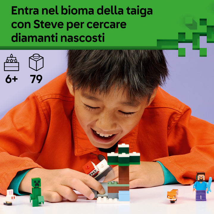 LEGO 21583 AVVENTURA DI STEVE NELLA TAIGA