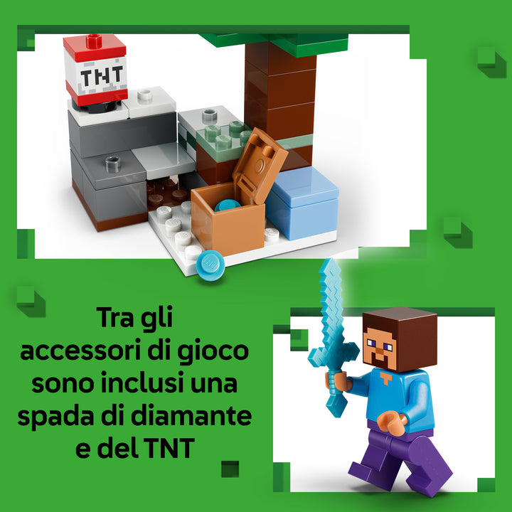 LEGO 21583 AVVENTURA DI STEVE NELLA TAIGA