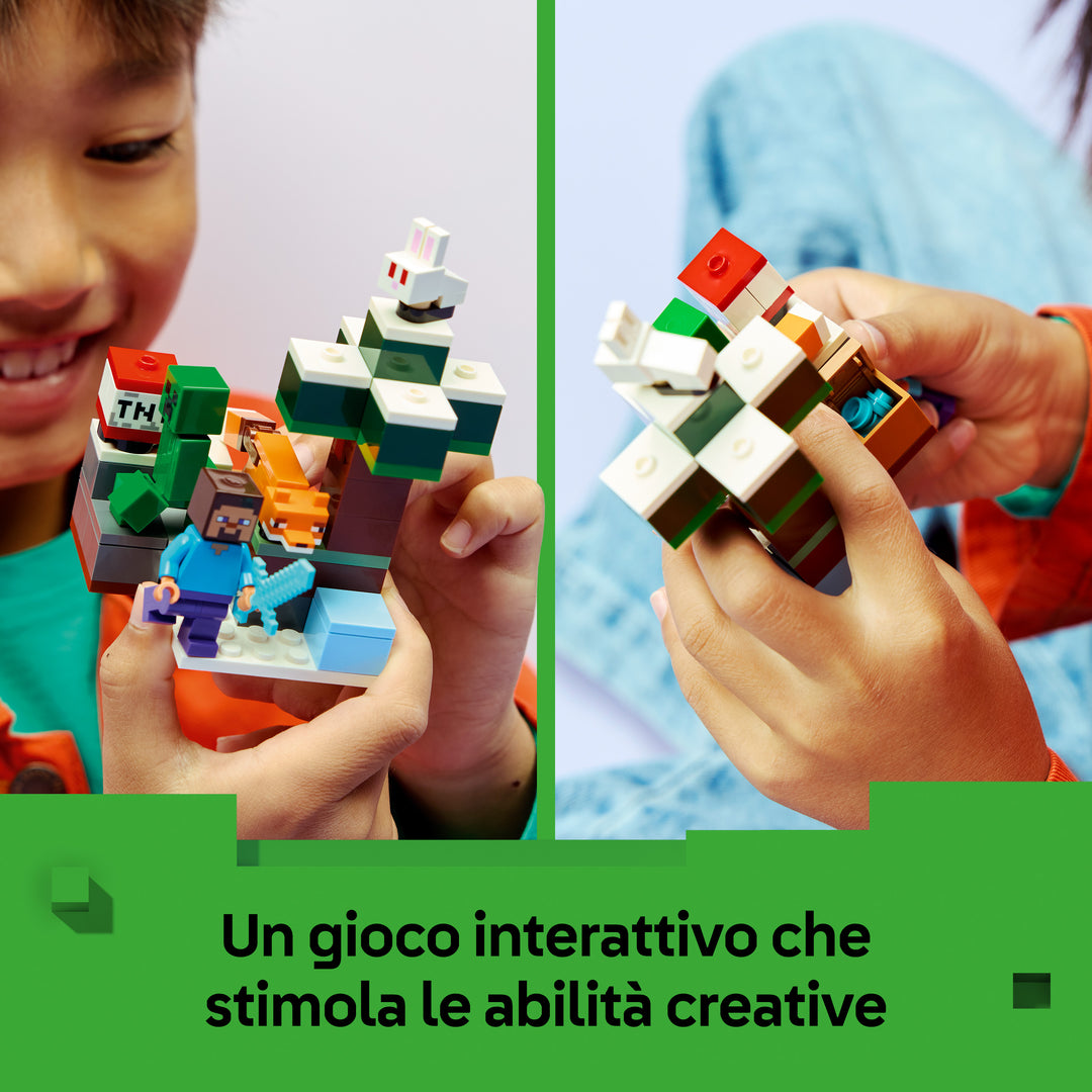 LEGO 21583 AVVENTURA DI STEVE NELLA TAIGA