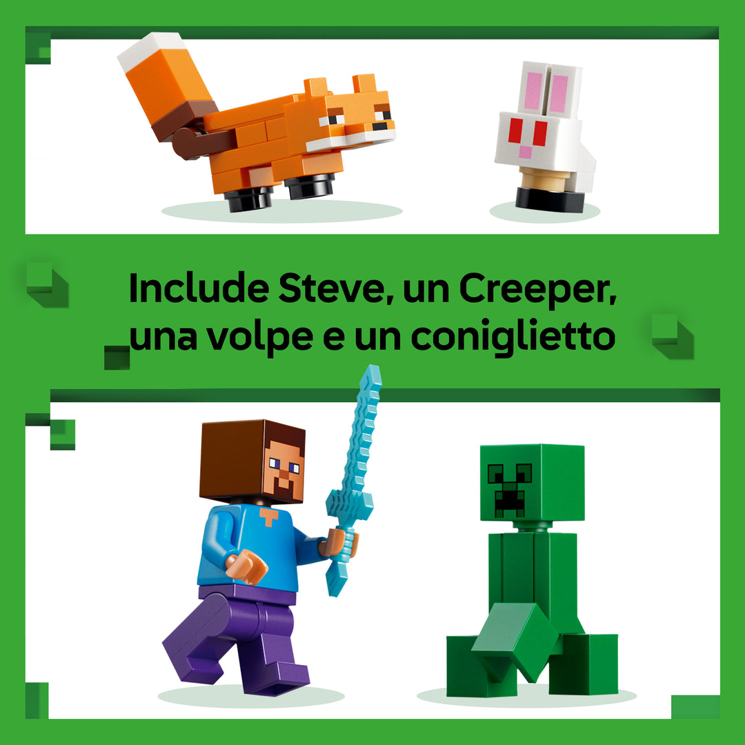 LEGO 21583 AVVENTURA DI STEVE NELLA TAIGA
