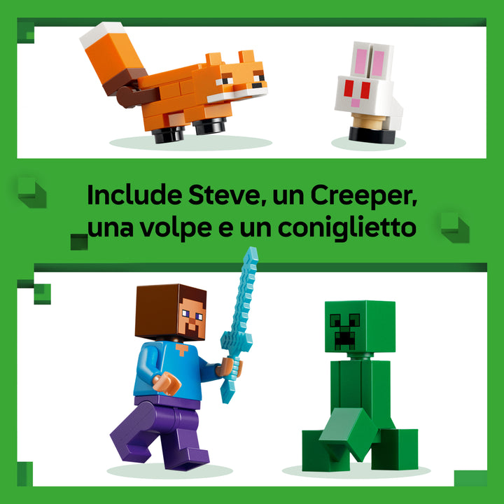 LEGO 21583 AVVENTURA DI STEVE NELLA TAIGA
