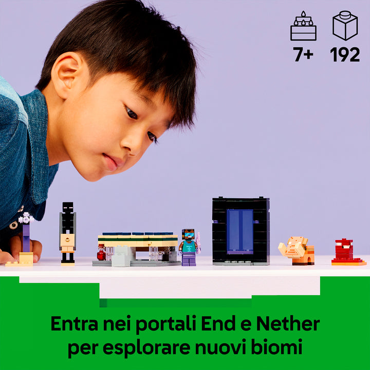 LEGO 21584 VIAGGIO NEL PORTALE DEL NETHER E DELL&