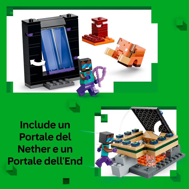 LEGO 21584 VIAGGIO NEL PORTALE DEL NETHER E DELL&