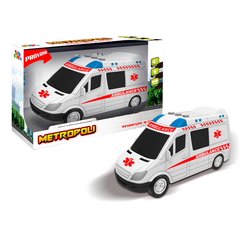 AMBULANZA A FRIZIONE CON LUCI E SUONI