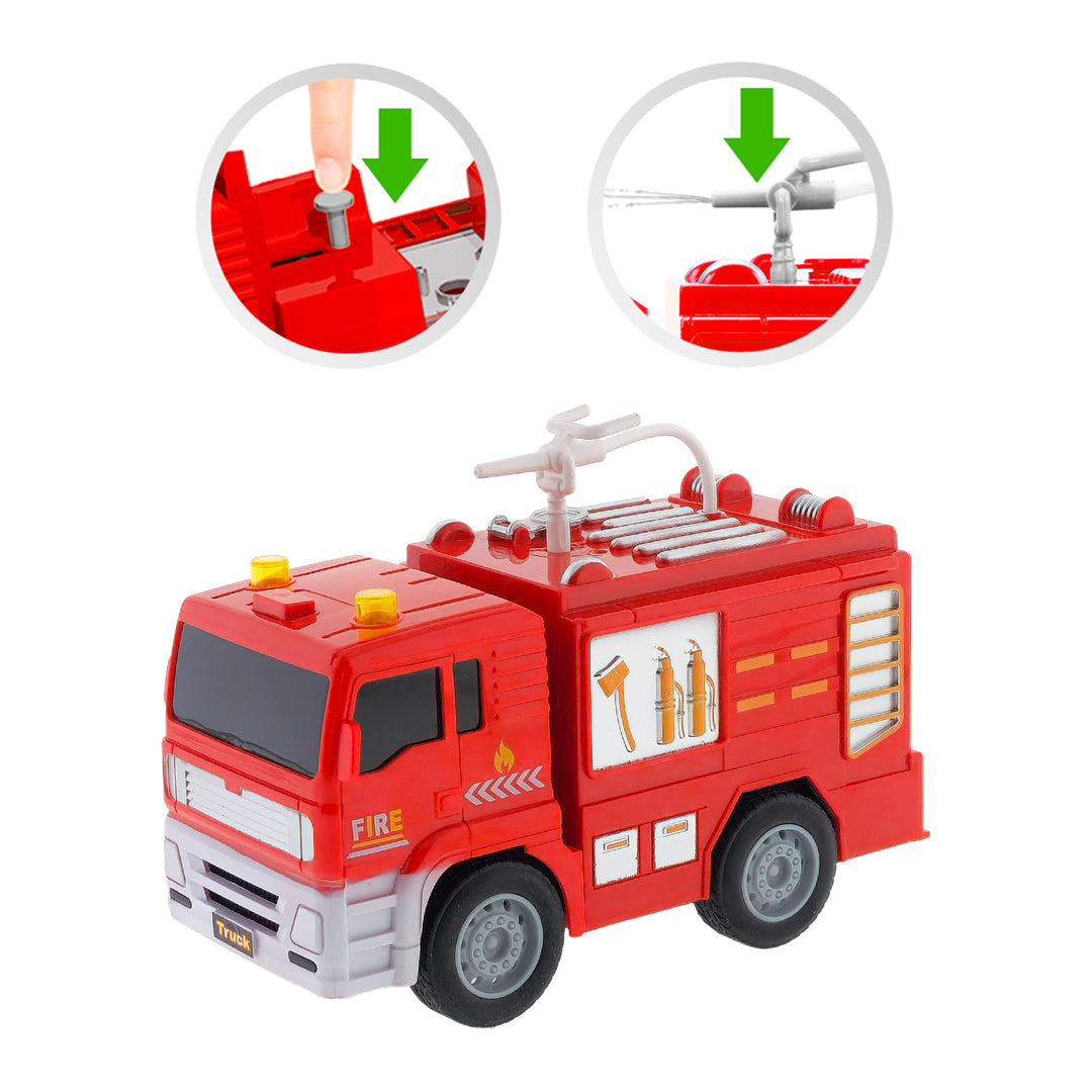 CAMION POMPIERI SPRUZZA ACQUA A FRIZIONE CON LUCI E SUONI