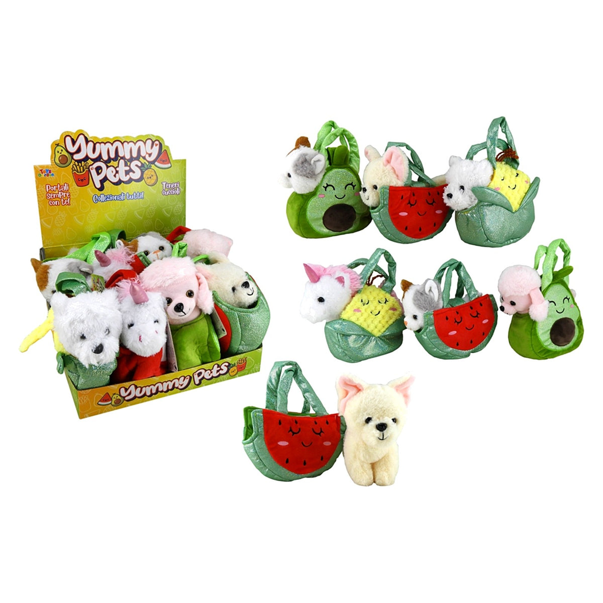 PELUCHE TNT YUMMY ANIMALI IN BORSETTA 20 CM