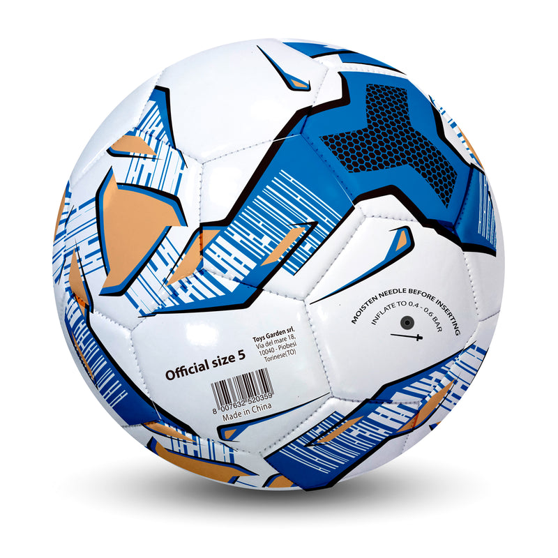 PALLONE DA CALCIO SAMBA STRIPE AZZURRO MISURA 5