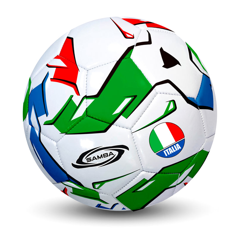 PALLONE DA CALCIO SAMBA STRIPE TRICOLORE MISURA 5