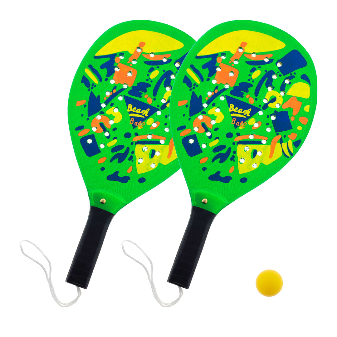 RACCHETTONE FLUO TROPICAL 2PZ CON PALLINA