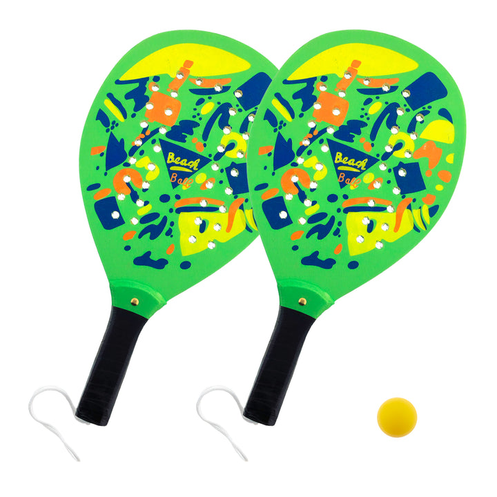 RACCHETTONE FLUO TROPICAL 2PZ CON PALLINA