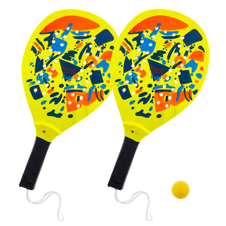 RACCHETTONE FLUO TROPICAL 2PZ CON PALLINA