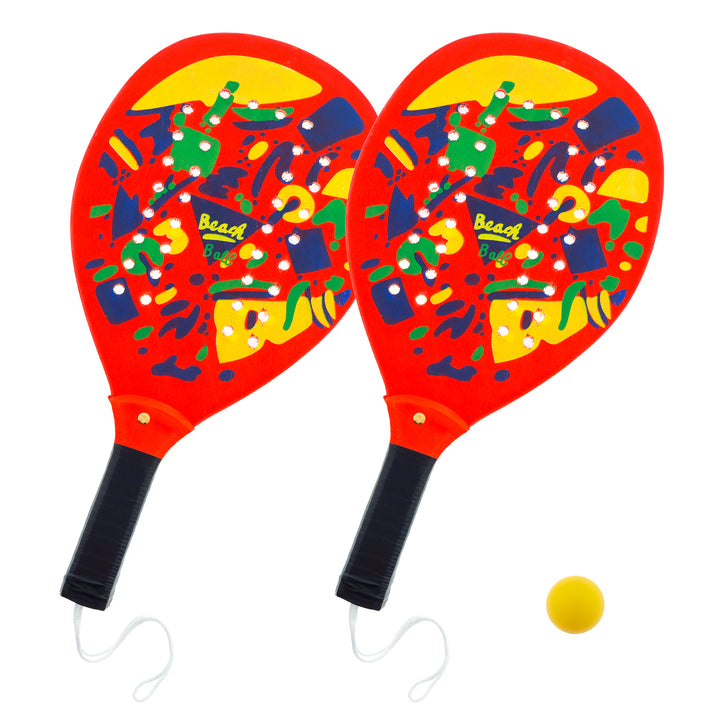 RACCHETTONE FLUO TROPICAL 2PZ CON PALLINA