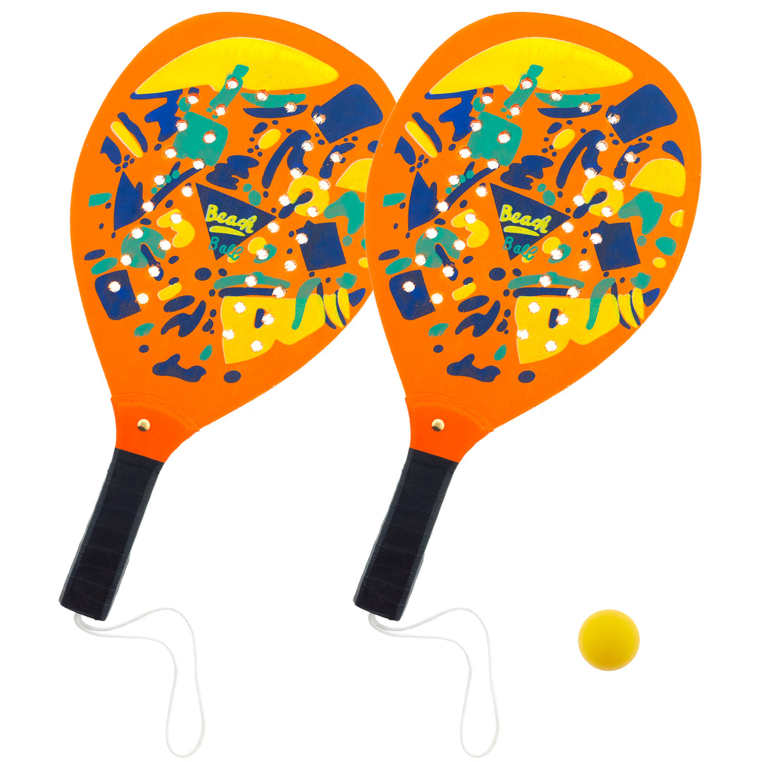 RACCHETTONE FLUO TROPICAL 2PZ CON PALLINA