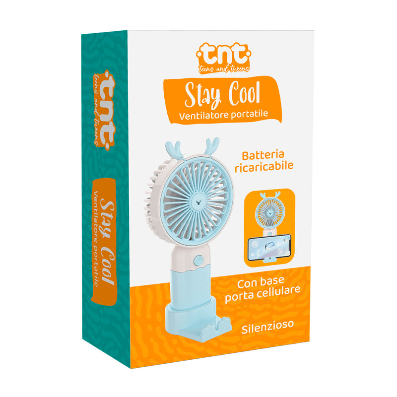 STAY COOL MINI VENTILATORE USB CON BASE PORTA SMARTPHONE