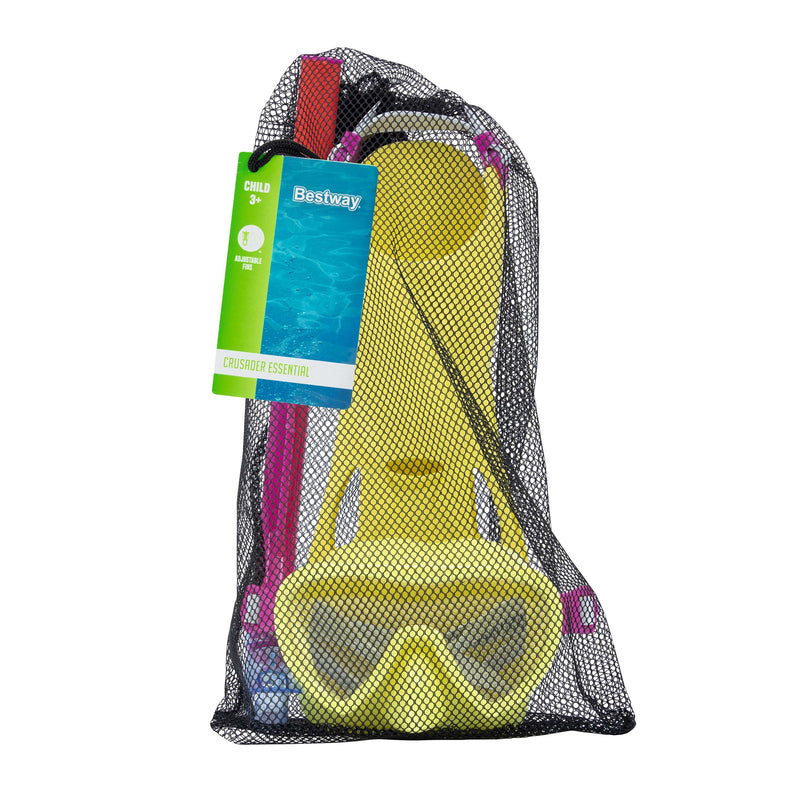 BW25039 SET SNORKELING CON PINNE CRUSADER ESSENTIAL 3-6 ANNI