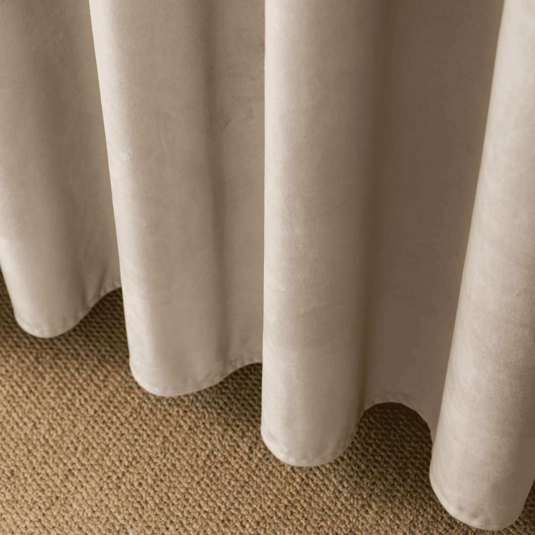 TENDA ADELAIDE OSCURANTE IN VELLUTO 2X70X220CM TORTORA