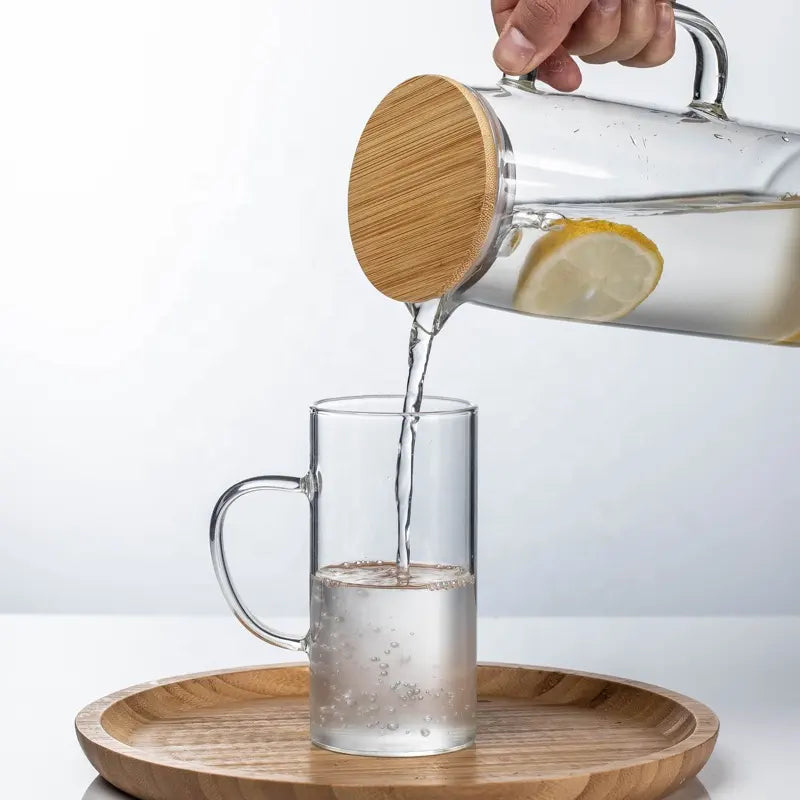 CARAFFA IN VETRO CON TAPPO IN LEGNO 1000 ML