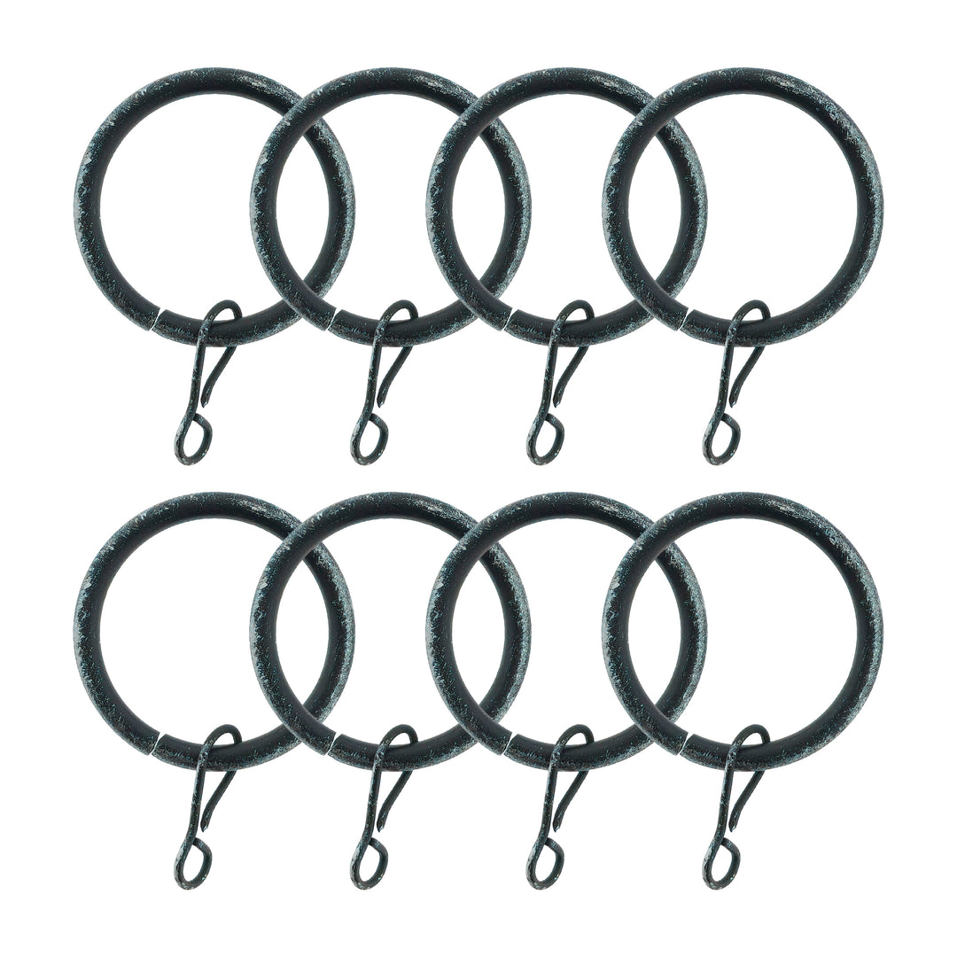 ANELLI TENDA Ø40MM 8PZ NERO E ARGENTO