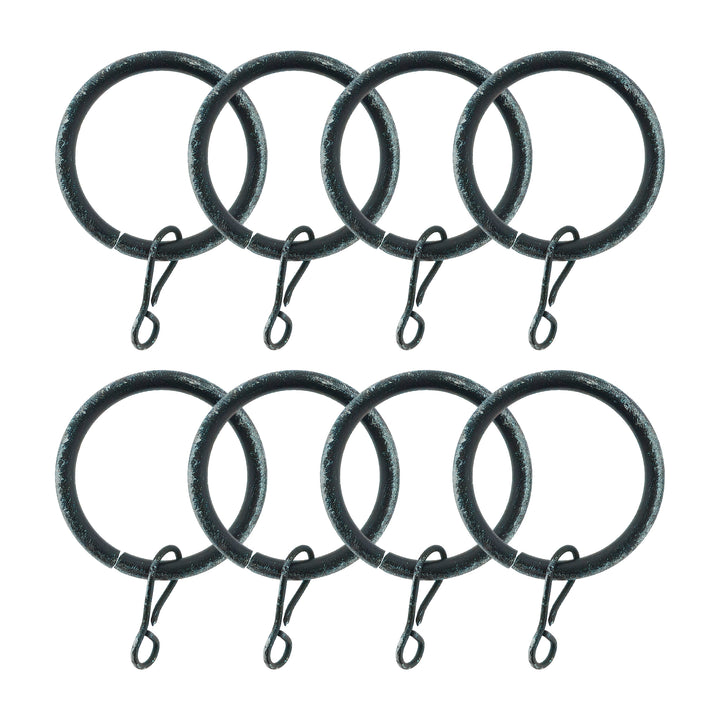 ANELLI TENDA Ø40MM 8PZ NERO E ARGENTO