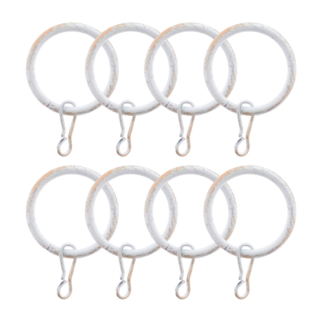 ANELLI TENDA Ø40MM 8PZ BIANCO E ORO