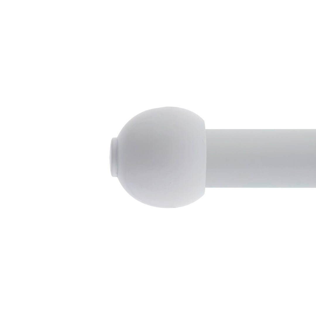 30642 TERMINALE TONDO IN LEGNO 2PZ Ø28MM BIANCO