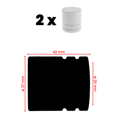 30647 TERMINALE A CILINDRO IN LEGNO 2PZ Ø28MM BIANCO