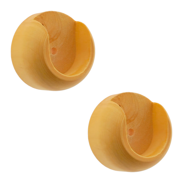 30674 STAFFA ROSETTA IN LEGNO 2PZ NATURALE
