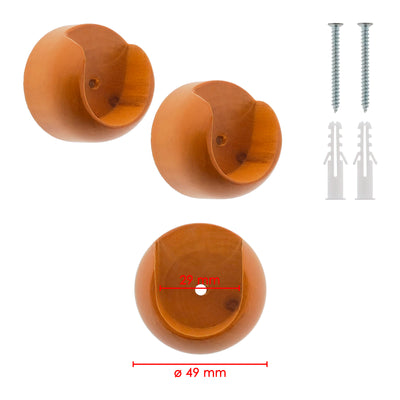 30676 STAFFA ROSETTA IN LEGNO 2PZ CILIEGIO