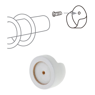 30677 STAFFA ROSETTA IN LEGNO 2PZ BIANCO