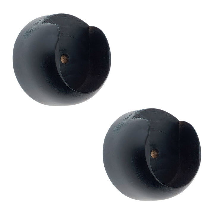 30678 STAFFA ROSETTA IN LEGNO 2PZ NERO