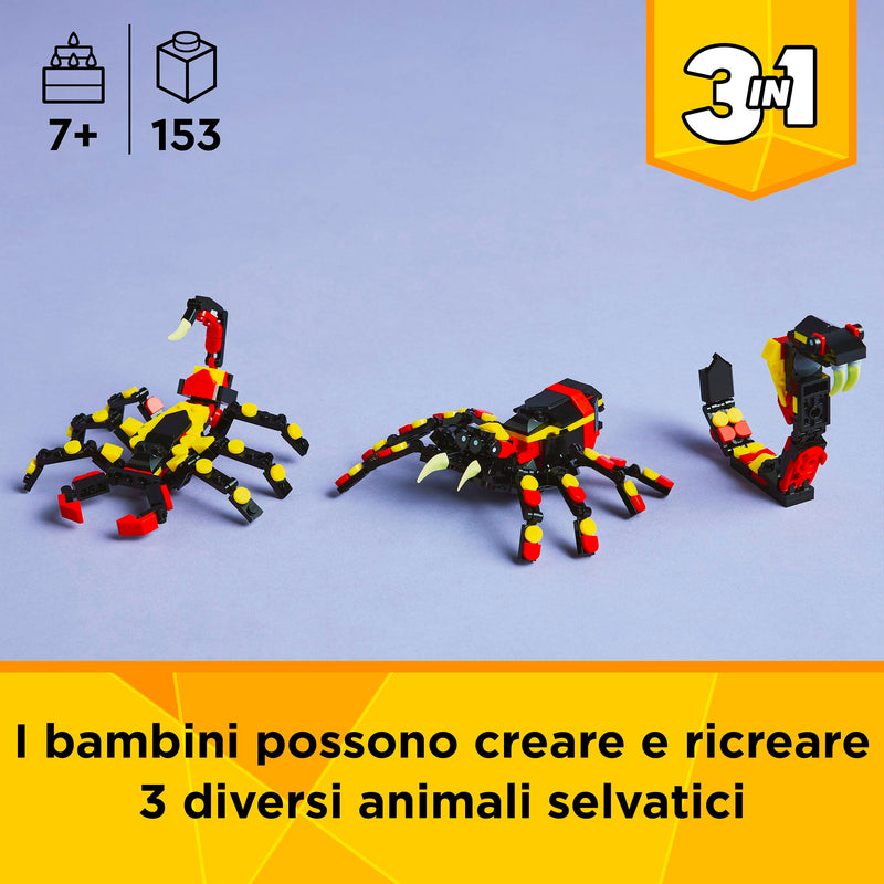 LEGO 31159 CREATOR ANIMALI SELVATICI: RAGNO TRASFORMISTA