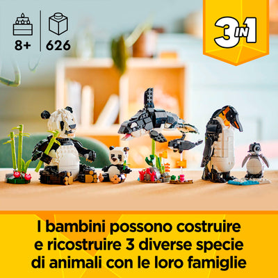 LEGO 31165 CREATOR ANIMALI SELVATICI: FAMIGLIA DI PANDA