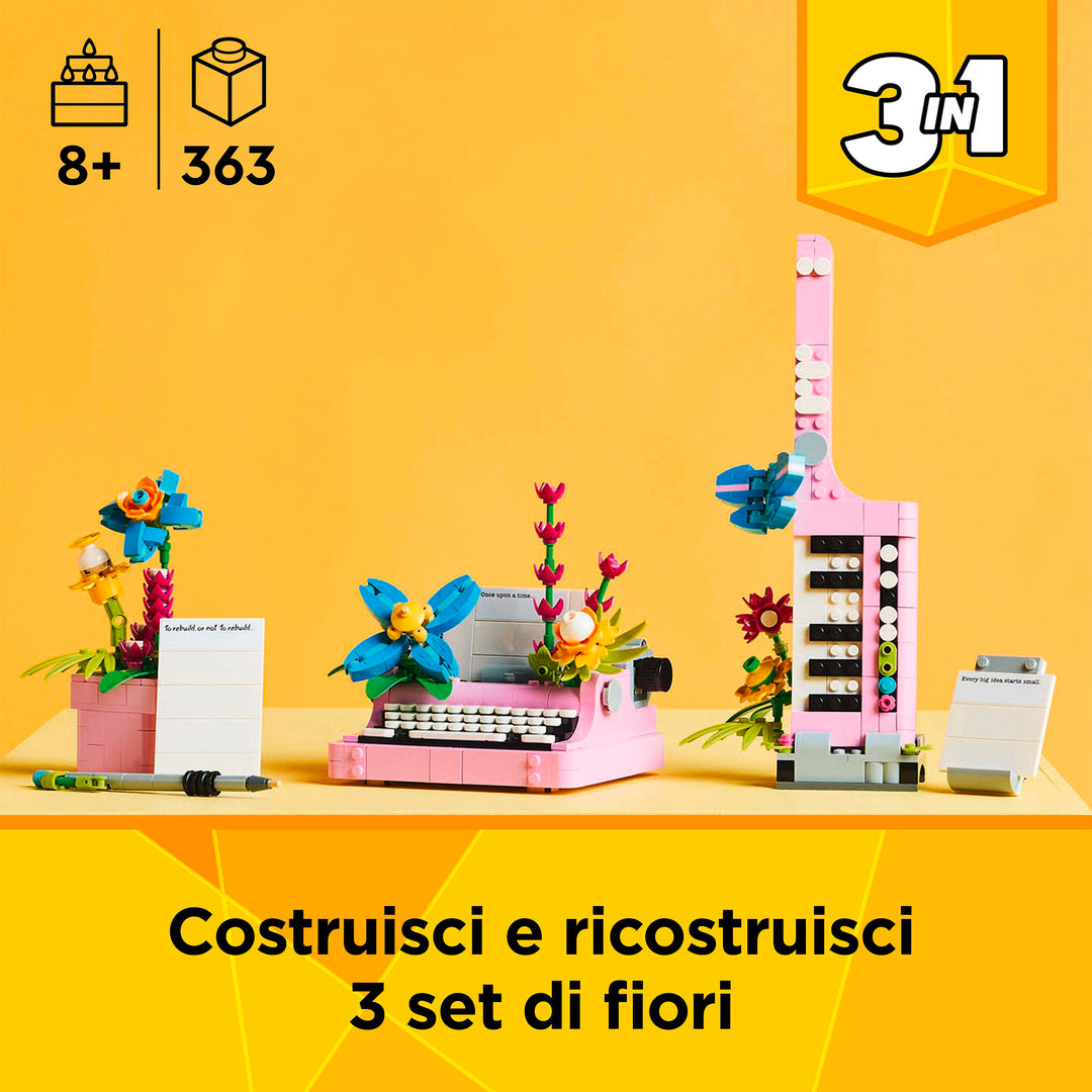 LEGO 31169 MACCHINA DA SCRIVERE CON FIORI