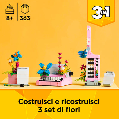 LEGO 31169 CREATOR MACCHINA DA SCRIVERE CON FIORI