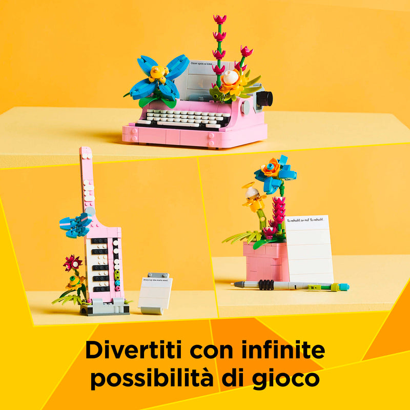 LEGO 31169 CREATOR MACCHINA DA SCRIVERE CON FIORI