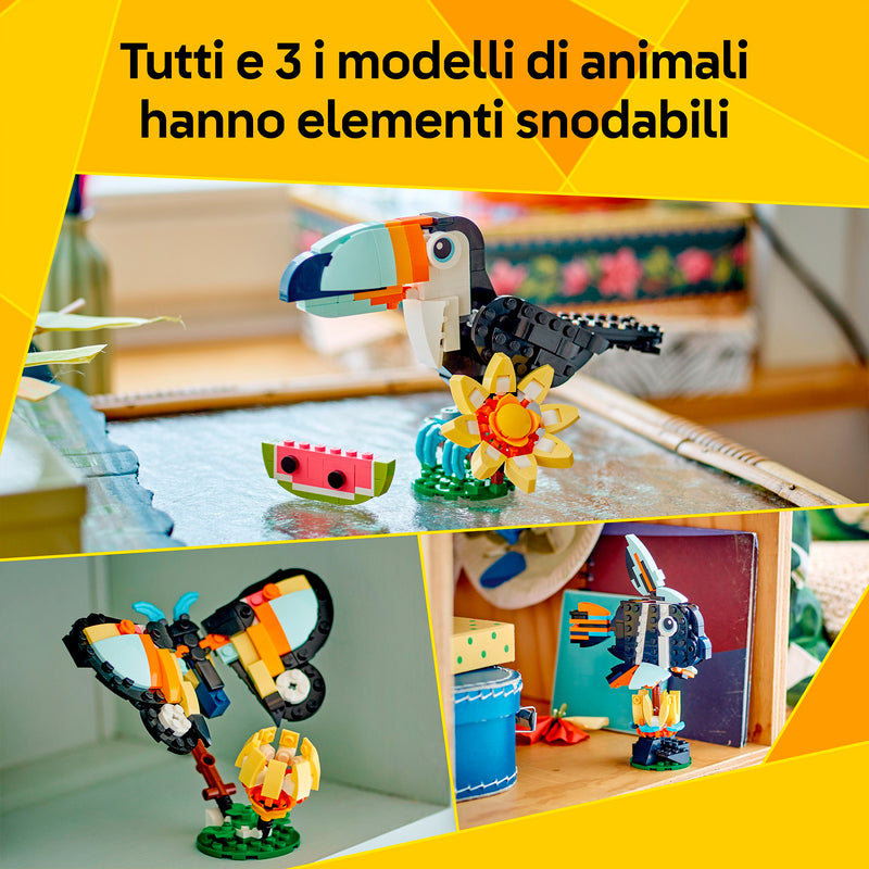 LEGO 31173 ANIMALI SELVATICI: TUCANO TROPICALE