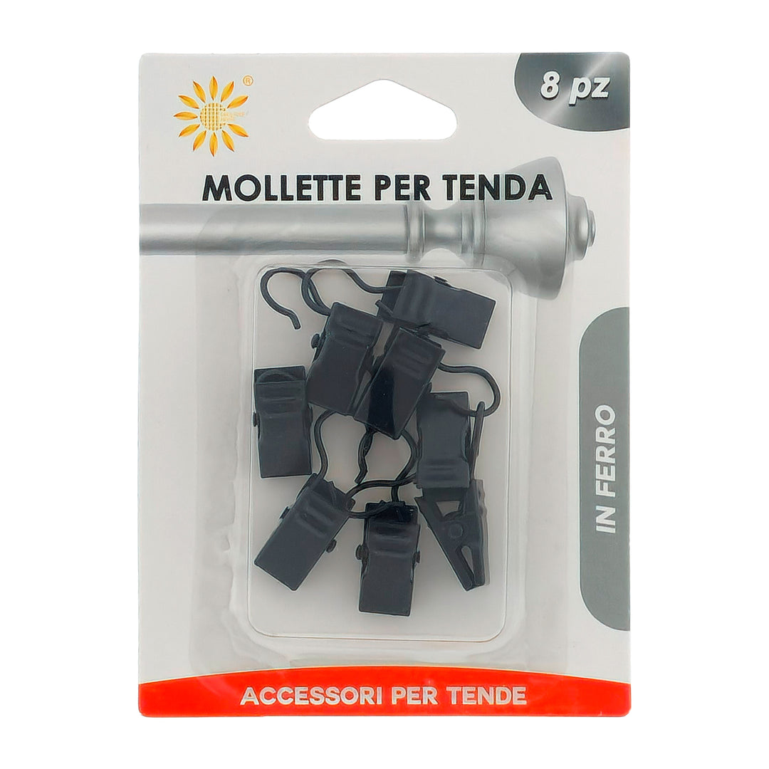 MOLLETTE PER TENDA 8PZ 18MM CON GANCIO