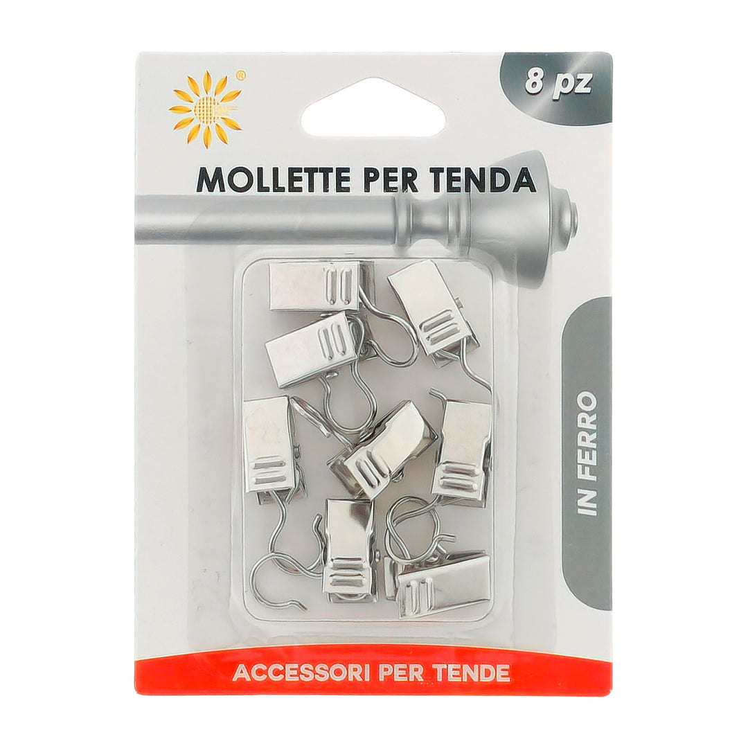 MOLLETTE PER TENDA 8PZ 18MM CON GANCIO
