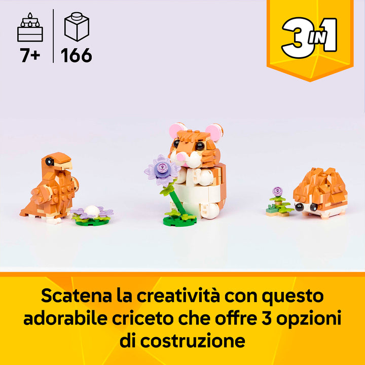LEGO 31376 SIMPATICO CRICETO CON FIORE