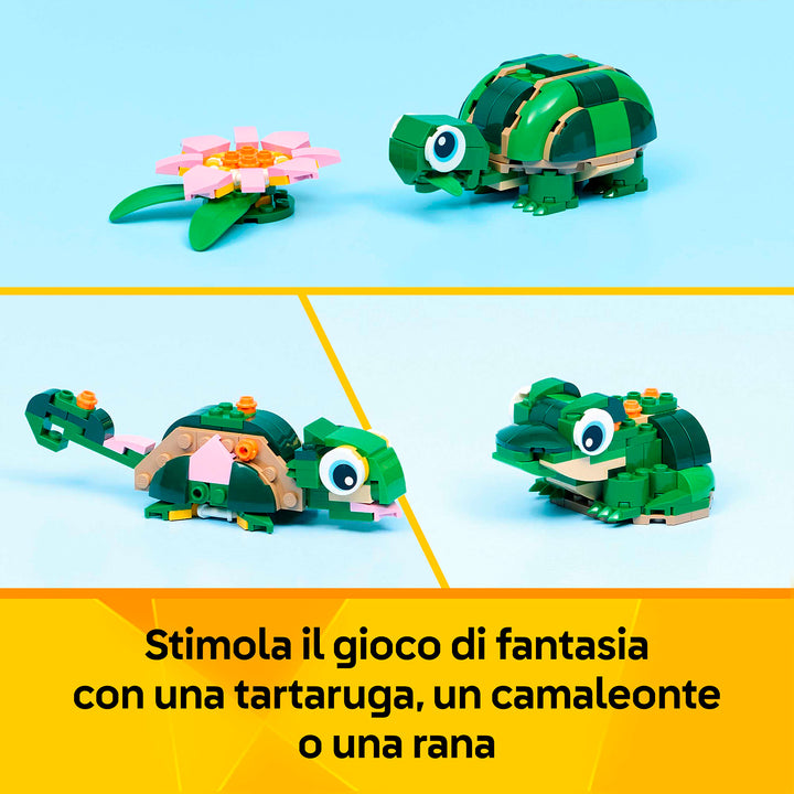 LEGO 31377 TARTARUGA CON FIORE DI NINFEA